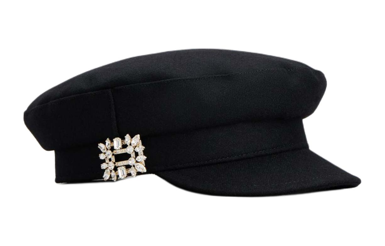 (Women) Roger Vivier  Wool Felt Hat with Crystal Embellishments - Black RQWH0140100580B999 圖 2