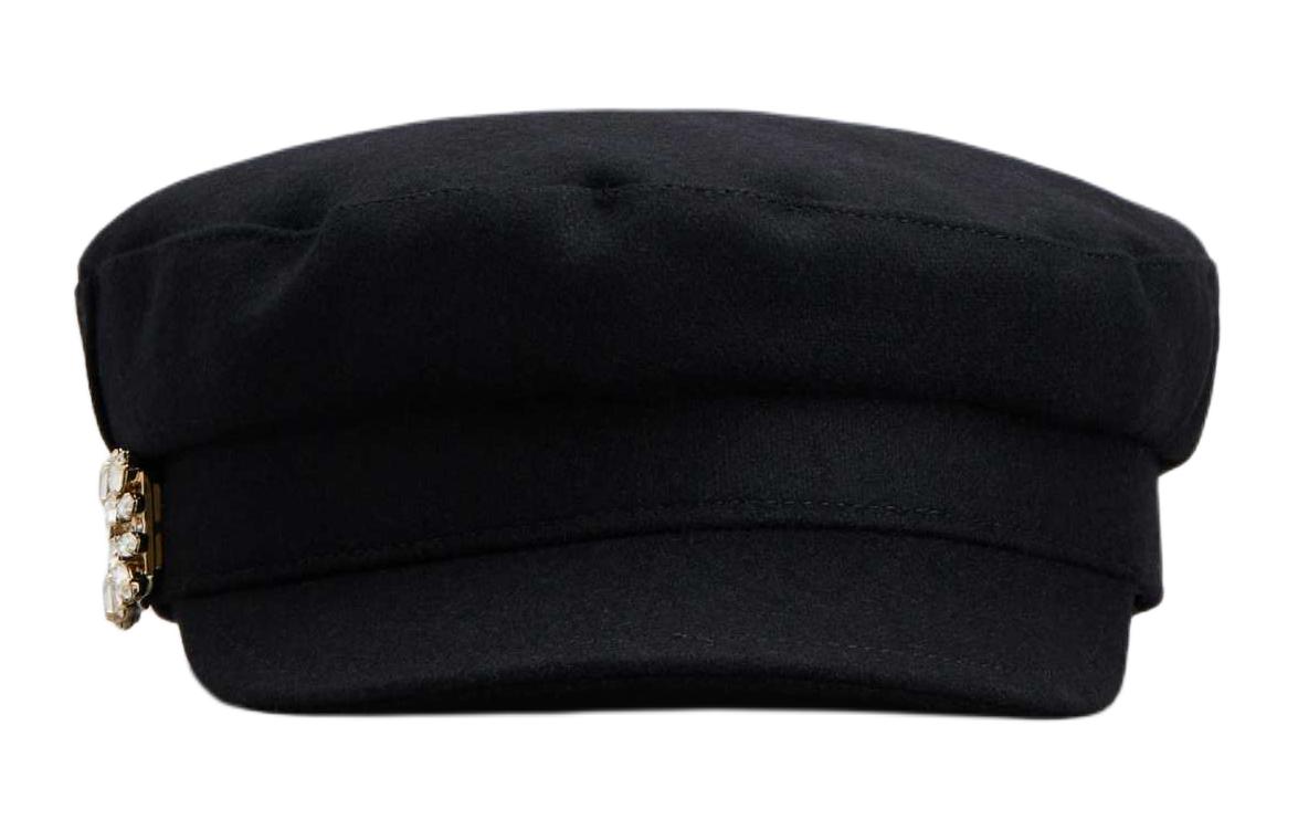 (Women) Roger Vivier  Wool Felt Hat with Crystal Embellishments - Black RQWH0140100580B999 圖 3