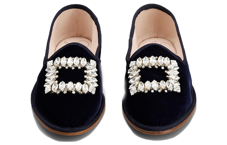 (W) Roger Vivier Babby Viv Flats 'Blue Embroidered Crystal Buckle' 圖 3