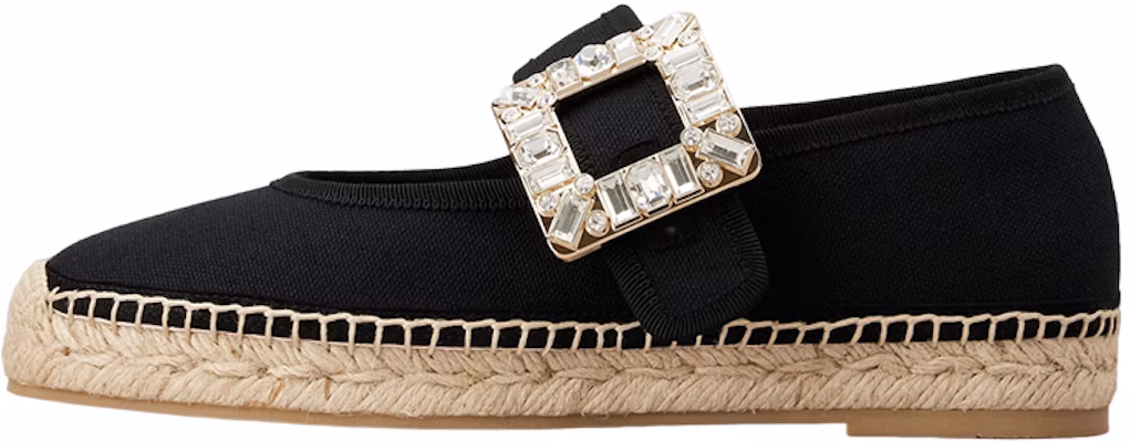 (Women) Roger Vivier Babies 'Black Sparkle Buckle Espadrilles' RVW41232960R7CB999 Buy (Women) Roger Vivier Babies 'Black Sparkle Buckle Espadrilles' RVW41232960R7CB999