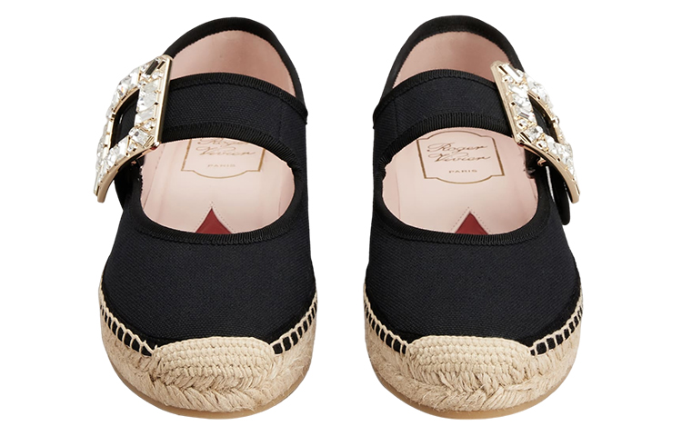 Lookbook (W) Roger Vivier Bayi 'Espadril Gesper Hitam Berkilau' RVW41232960R7CB999