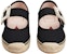 (W) Roger Vivier Babies 'Espadril Hitam Berkilau dengan Gesper' RVW41232960R7CB999