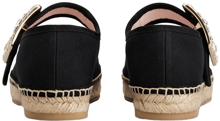 (Women) Roger Vivier Babies 'Black Sparkle Buckle Espadrilles' RVW41232960R7CB999 Shop (Women) Roger Vivier Babies 'Black Sparkle Buckle Espadrilles' RVW41232960R7CB999