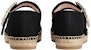 (W) Roger Vivier Babies 'Espadril Hitam Berkilau dengan Gesper' RVW41232960R7CB999