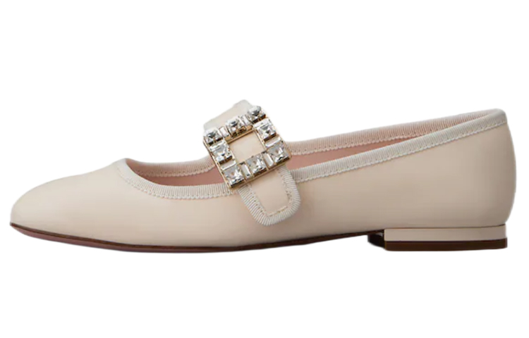 (W) Roger Vivier Ballerina Flats 'Cream Buckle'