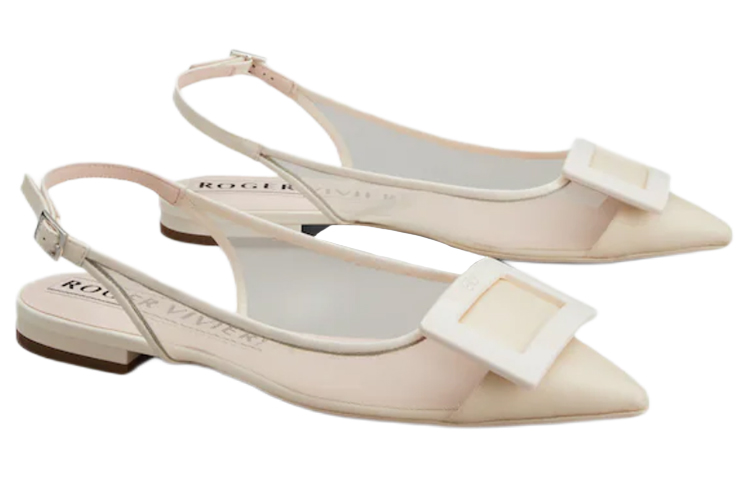 (W) Roger Vivier Ballerine Mesh 'Cream Buckle' 圖 2