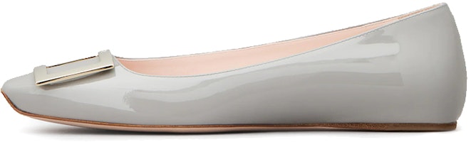 (Women) Roger Vivier Ballet Flat 'Patent Grey' RVW40415280D1PB206 (Women) Roger Vivier Ballet Flat 'Patent Grey' RVW40415280D1PB206