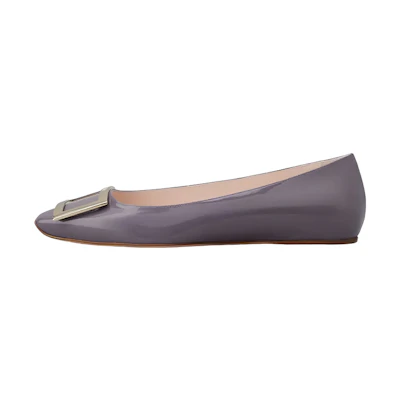 (W) Roger Vivier Ballet Flat 'Purple Patent'