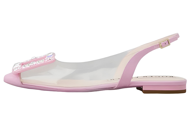 (W) Roger Vivier Ballet Flats 'Pink Crystal Buckle'