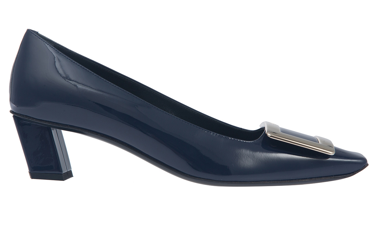 (W) Roger Vivier Belle High-Heeled Casual 'Blue Metallic Buckle' 圖 2