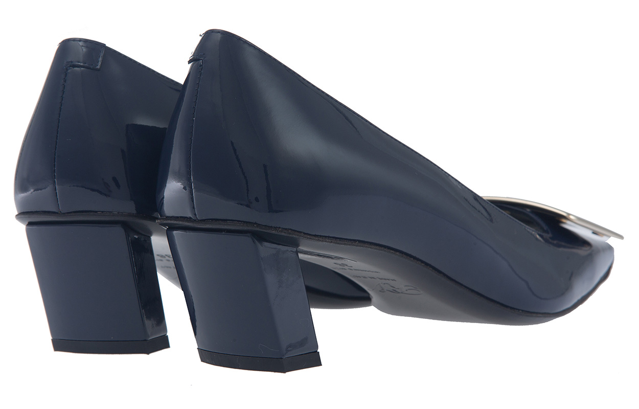 (W) Roger Vivier Belle High-Heeled Casual 'Blue Metallic Buckle' 圖 5