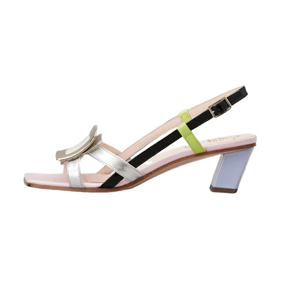 (W) Roger Vivier Belle Vivie 'Black Silver Buckle'
