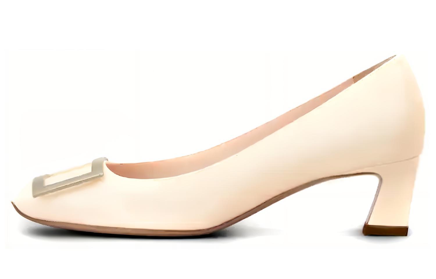 (Women) Roger Vivier Belle Vivier 4.5cm Heels 'Cream White Patent' RVW44815280D1PC019