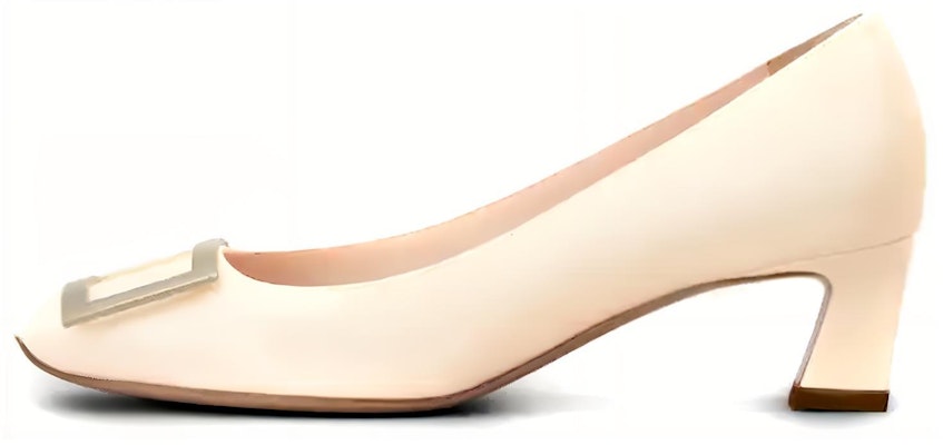 (Women) Roger Vivier Belle Vivier 4.5cm Heels 'Cream White Patent' RVW44815280D1PC019 Buy (Women) Roger Vivier Belle Vivier 4.5cm Heels 'Cream White Patent' RVW44815280D1PC019