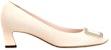 (W) Roger Vivier Belle Vivier Tumit 4.5cm 'Cream White Patent' RVW44815280D1PC019