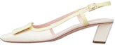 Buy (W) Roger Vivier Belle Vivier 'Tumit Blok Hujung Petak Gesper Beige' RVW00625601D1P1U03