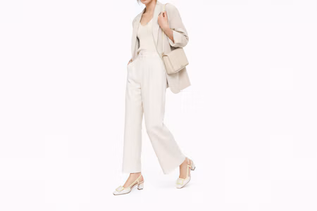 Order (Women) Roger Vivier Belle Vivier 'Beige Buckle Square Toe Block Heel' RVW00625601D1P1U03