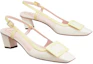 Lookbook (W) Roger Vivier Belle Vivier ''Beige Gesp Vierkante Neus Blokhak'' RVW00625601D1P1U03