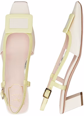 (W) Roger Vivier Belle Vivier ''Beige Gesp Vierkante Neus Blokhak'' RVW00625601D1P1U03 Purchase (W) Roger Vivier Belle Vivier ''Beige Gesp Vierkante Neus Blokhak'' RVW00625601D1P1U03
