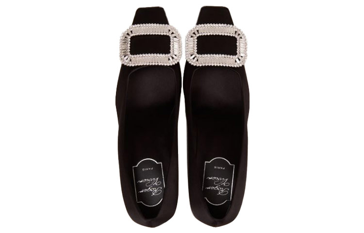 Shop (Women) Roger Vivier Belle Vivier 'Black Crystal Buckle' RVW00602220RS0B999