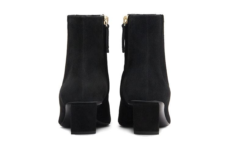 (W) Roger Vivier Belle Vivier 'Black Metal Buckle Velvet Chelsea Boot' 圖 5