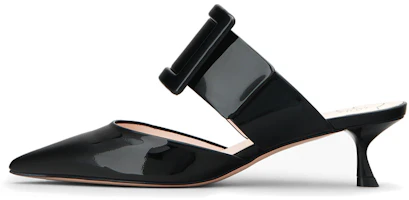 (Women) Roger Vivier Belle Vivier 'Black Patent Mule' RVW54330640D1PB999 (Women) Roger Vivier Belle Vivier 'Black Patent Mule' RVW54330640D1PB999