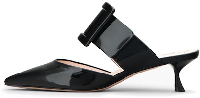 (Women) Roger Vivier Belle Vivier 'Black Patent Mule' RVW54330640D1PB999 (Women) Roger Vivier Belle Vivier 'Black Patent Mule' RVW54330640D1PB999