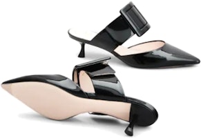 (W) Roger Vivier Belle Vivier 'Mula en Charol Negro' RVW54330640D1PB999 Details for (W) Roger Vivier Belle Vivier 'Mula en Charol Negro' RVW54330640D1PB999