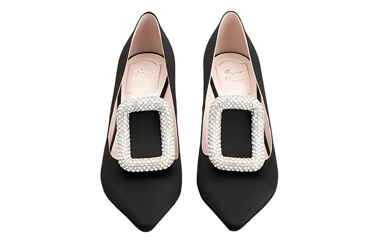 (W) Roger Vivier Belle Vivier 'Black Satin Crystal Buckle' 圖 3