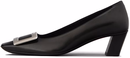 (Women) Roger Vivier Belle Vivier 'Black Square Toe Block Heel' RVW00600920BSSB999 (Women) Roger Vivier Belle Vivier 'Black Square Toe Block Heel' RVW00600920BSSB999