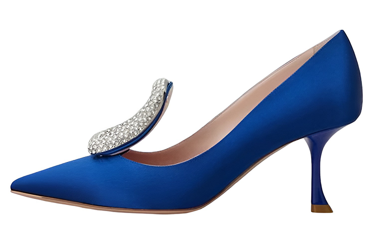 (W) Roger Vivier Belle Vivier 'Blue Satin'