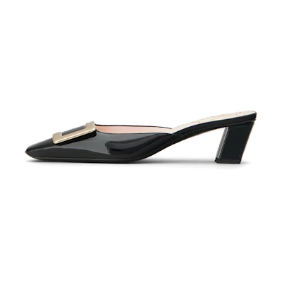 (W) Roger Vivier Belle Vivier 'Breathable Versatile Fashion Nude Heel Sandal Black'