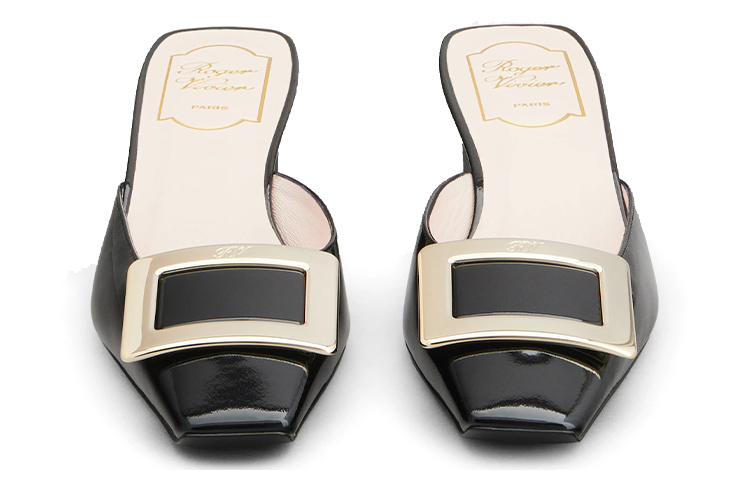 (W) Roger Vivier Belle Vivier 'Breathable Versatile Fashion Nude Heel Sandal Black' 圖 3