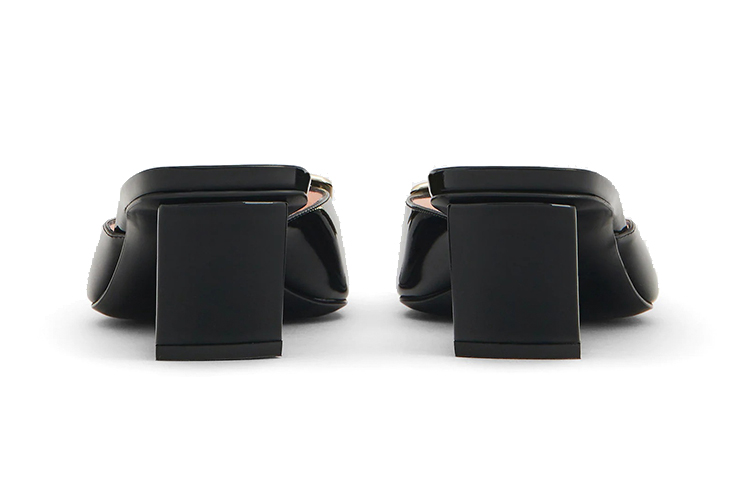 (W) Roger Vivier Belle Vivier 'Breathable Versatile Fashion Nude Heel Sandal Black' 圖 4