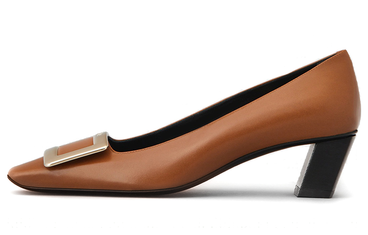 (Women) Roger Vivier Belle Vivier 'Brown Casual Leather High Heel' RVW00600920BSSS018