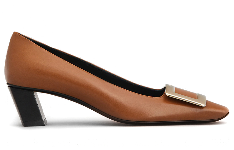 (W) Roger Vivier Belle Vivier 'Brown Casual Leather High Heel' 圖 2