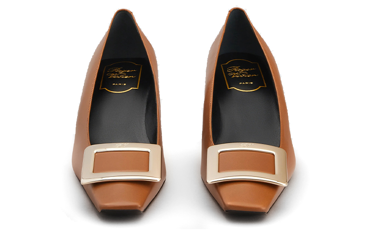 (W) Roger Vivier Belle Vivier 'Brown Casual Leather High Heel' 圖 3