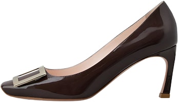 (Women) Roger Vivier Belle Vivier 'Burgundy Patent Leather' RVW40015280D1PL811 (Women) Roger Vivier Belle Vivier 'Burgundy Patent Leather' RVW40015280D1PL811