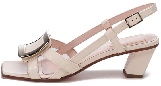 (W) 罗杰·维维亚 贝儿金属扣块跟奶油漆皮凉鞋 RVW65832620D1PC019 Buy (W) 罗杰·维维亚 贝儿金属扣块跟奶油漆皮凉鞋 RVW65832620D1PC019