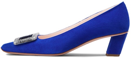 (Women) Roger Vivier Belle Vivier 'Granite Buckle Blue' RVW00631480HR0U622 (Women) Roger Vivier Belle Vivier 'Granite Buckle Blue' RVW00631480HR0U622