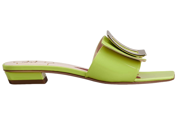 (W) Roger Vivier Belle Vivier 'Green Patent Square-Toe with Metal Buckle' 圖 2