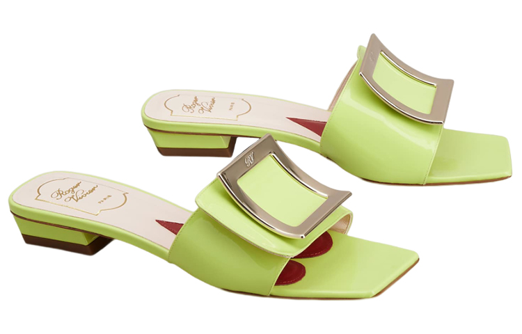 (W) Roger Vivier Belle Vivier 'Green Patent Square-Toe with Metal Buckle' 圖 3
