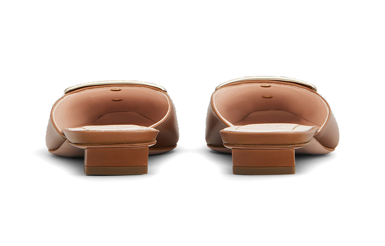 (W) Roger Vivier Belle Vivier 'Metal Buckle Brown Leather Flats' 圖 4