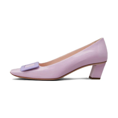 (W) Roger Vivier Belle Vivier 'Metal Buckle Purple Patent'