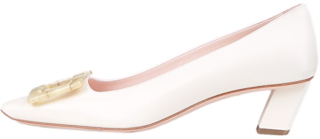 (Women) Roger Vivier Belle Vivier 'Motherpearl Buckle Cream' RVW00627760BSSC019 (Women) Roger Vivier Belle Vivier 'Motherpearl Buckle Cream' RVW00627760BSSC019