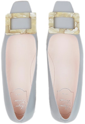 (W) Roger Vivier Belle Vivier 'Grey Motherpearl Buckle' Abu Mutiara Ibu RVW00627760BSSB206 Shop (W) Roger Vivier Belle Vivier 'Grey Motherpearl Buckle' Abu Mutiara Ibu RVW00627760BSSB206