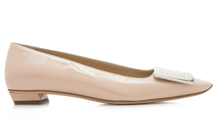 Order 羅傑維維貝莉金屬扣時尚休閒平底鞋女款裸色