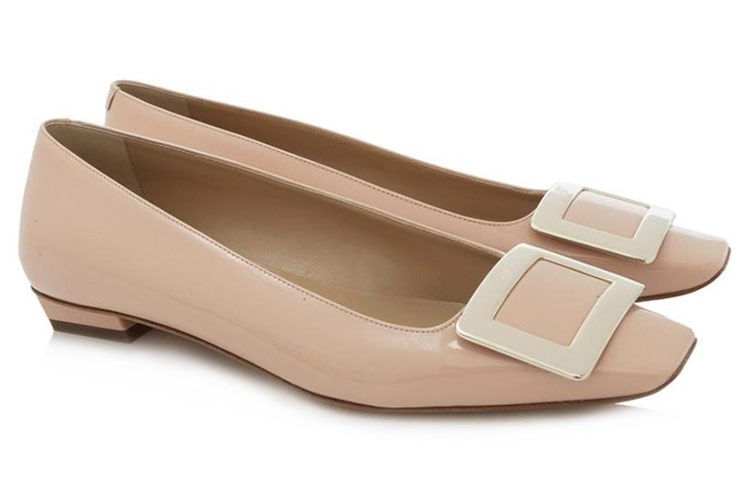 Lookbook 羅傑維維貝莉金屬扣時尚休閒平底鞋女款裸色