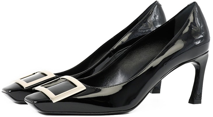 (W) Roger Vivier Belle Vivier 'Sepatu Hak Tinggi Hitam Patent' RVW40015280D1PB999 Details for (W) Roger Vivier Belle Vivier 'Sepatu Hak Tinggi Hitam Patent' RVW40015280D1PB999