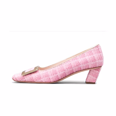 (W) Roger Vivier Belle Vivier 'Pink Metal Buckle'